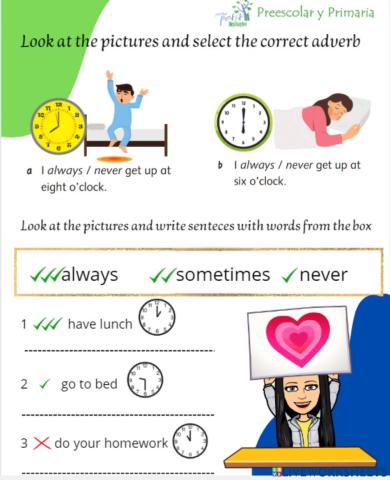 Adverbs of frequency