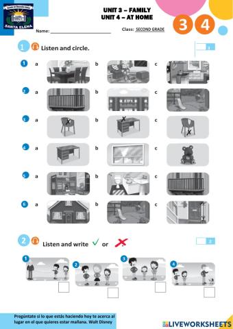 Lesson unit three and unit four second grade