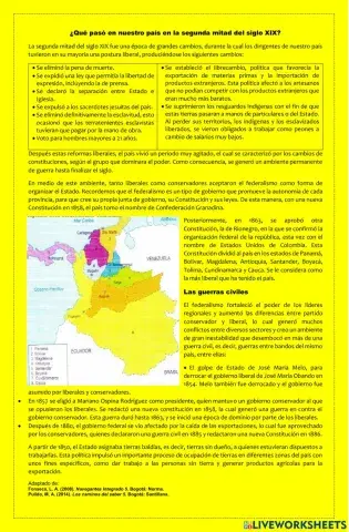 ¿Qué pasó en nuestro país en la segunda mitad del siglo XIX?