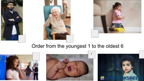 From the youngest to oldest