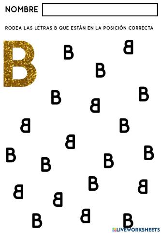 Identificar correctamente la letra B