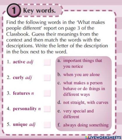 Learning Strategy box, SB p.4 and Activity 1, SB p.4 and CB p.3