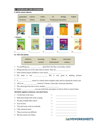 CLC U1 My new school - words & to be or not to be