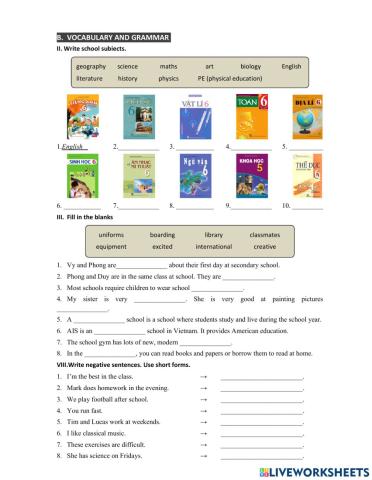 CLC U1 My new school - words & to be or not to be