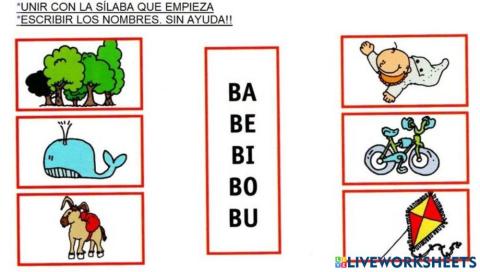 Silabas ba be bi bo bu