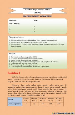Barisan dan deret geometri