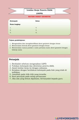 Barisan dan deret geometri