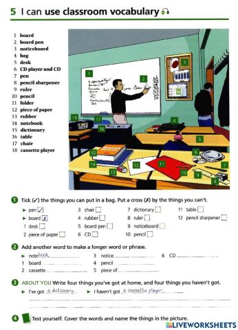 Basic Vocabulary-5 Classroom vocabulary