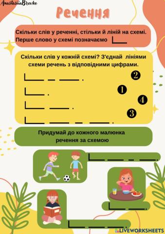 Схема речення 1 клас