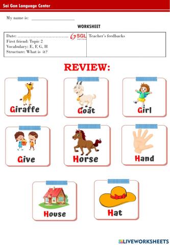 First friend - Topic 2 (E. F. G. H)