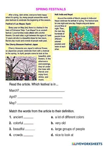 Spring festivals