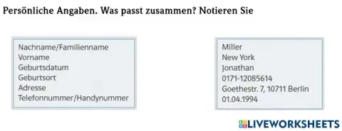 Persönliche Angaben