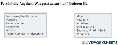 Persönliche Angaben