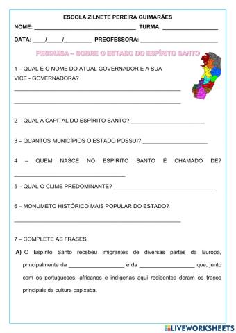 Estado do espírito santo