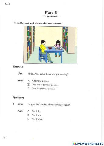 Reading test