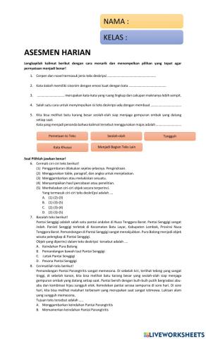 Asesmen Teks Deskripsi