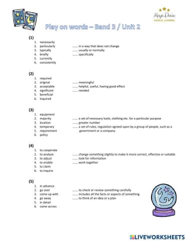 Play on words band 3