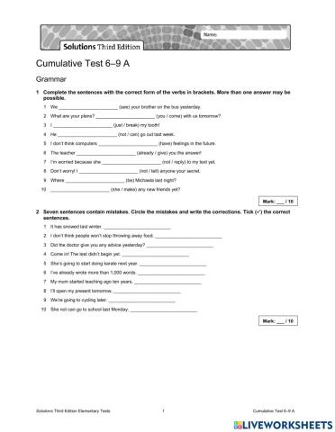 Revision EleMENTARY 6-9