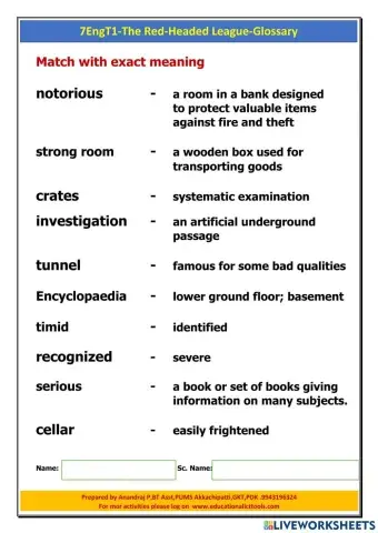 7EngT1-The Red-Headed League -Glossary