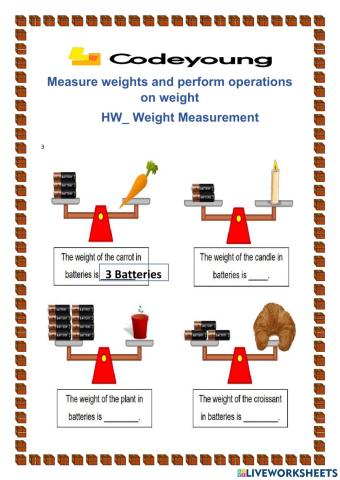 Measurement of weight