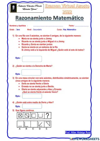 Raz Matematico 3ero sec