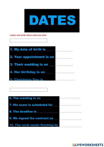 Dates