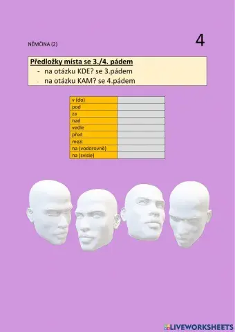NEM (2) - 4 - predlozky se 3.-4. padem - psaní