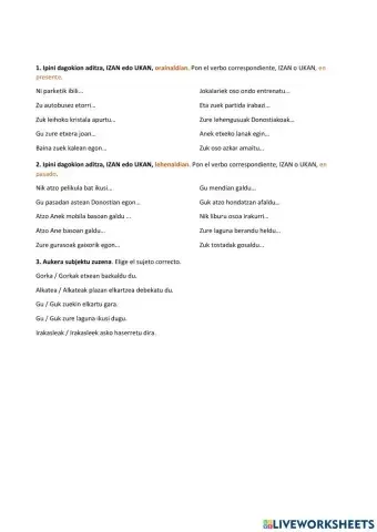 Euskera LH6 hasierako ebaluazioa