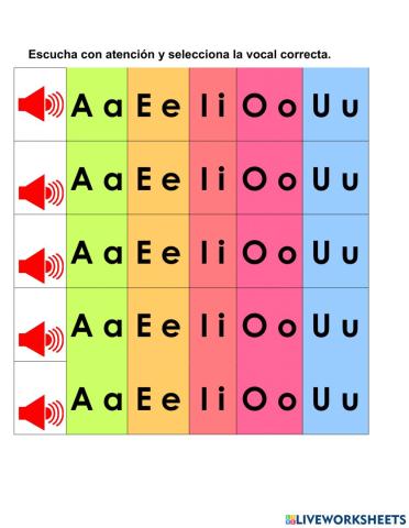 Sonido de las Vocales