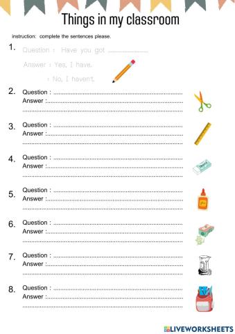 Things in my classroom