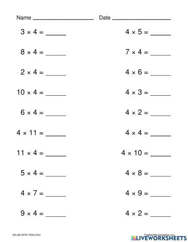 Latih tubi sifir 4-2