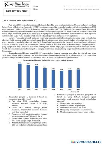 Posttest reguler ptn tps 2