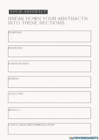 Components of an Abstract