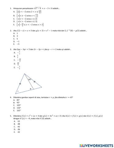 Posttest penalaran mat 1