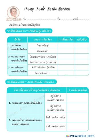 เสียงสูง ต่ำ