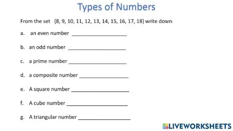 Types of Numbers