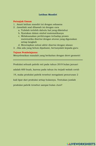 Latihan mandiri