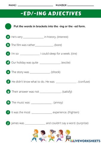 The ing-the adjective