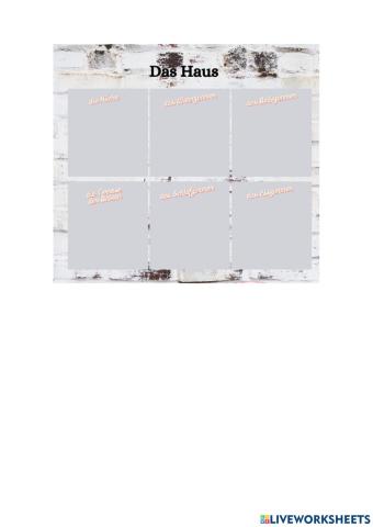 Das Haus- Welche Möbel und Geräte gehören dazu?