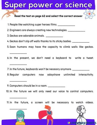 Super powers or science - Big English 6 Unit 5