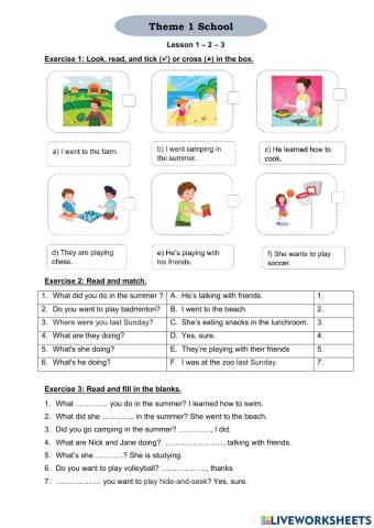SS5 - Theme 1 - Lesson 1-2-3
