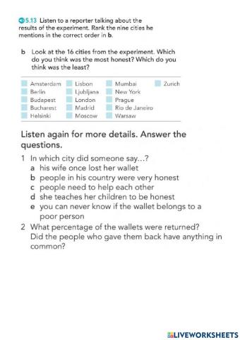 Most (and least) honest cities in the world - 5B