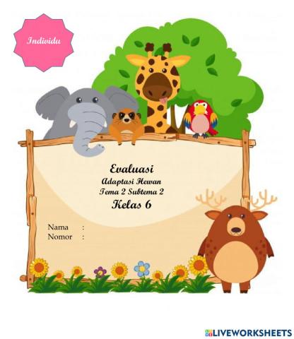 Adaptasi Hewan Tema 2 Subtema 2