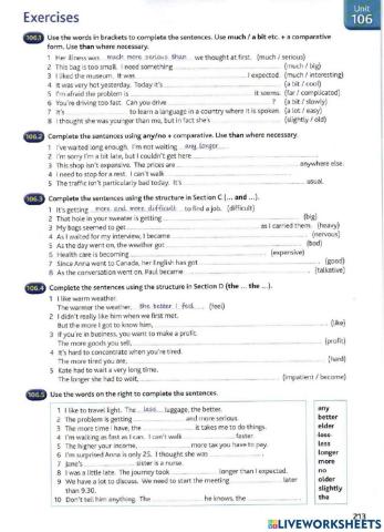 Degrees of comparisons