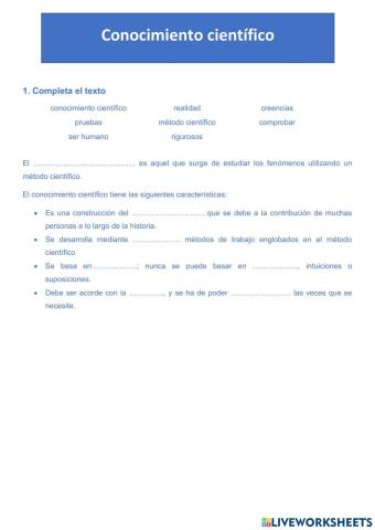 Conocimiento científico