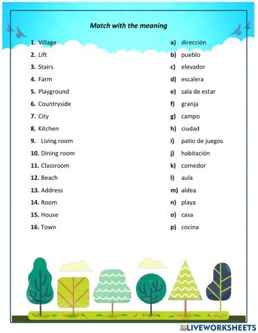 Vocabulary: Our Homes