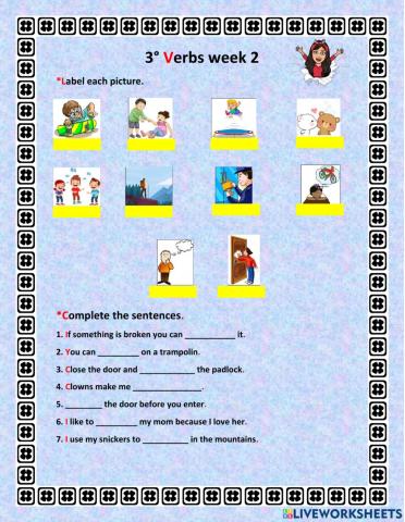 3°verbs week 2