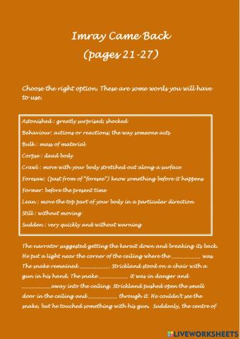 Imray Came Back: pages 21-27