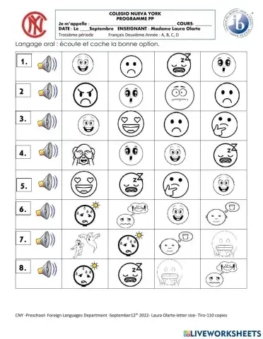 Les émotions et sentiments