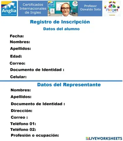 Registro de Inscripción